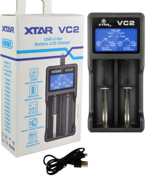 Купити Зарядное устройство XTAR VC2 для Li-Ion аккумуляторов с LCD-дисплеем