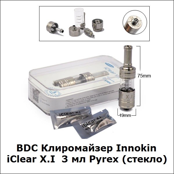 Купити BDC Клиромайзер Innokin iClear X.I 3 мл Pyrex (стекло)